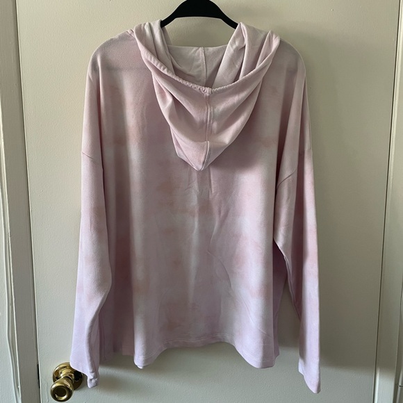 Rae Dunn Hooded Shirt pink size XL - Picture 2 of 4